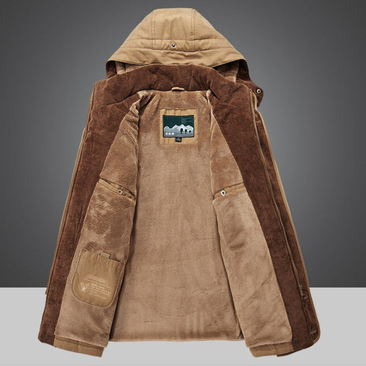 Herren nan arktis-inspirierter Fieldparka mit Cord-Innenkragen, abnehmbarer Kapuze und multifunktionalen Taschen Drune
