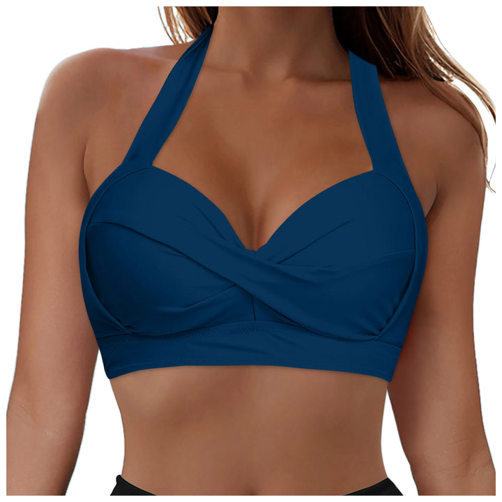 Damen Modisches Bikinioberteil mit Wickeldesign Drune