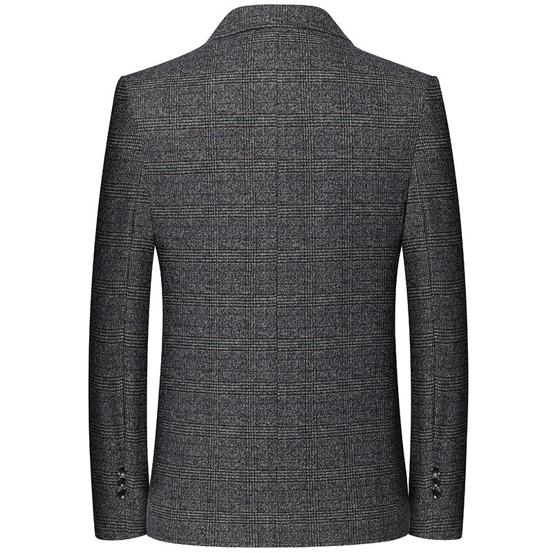 Herren Tailliertes Glencheck-Sakko im City‑Blazer‑Stil mit leichter Innenfütterung Drune