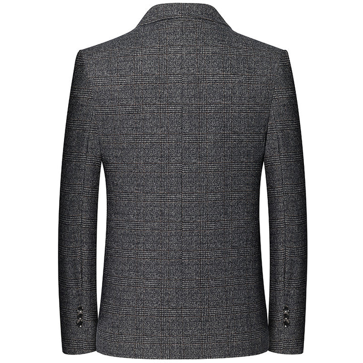 Herren Tailliertes Glencheck-Sakko im City‑Blazer‑Stil mit leichter Innenfütterung Drune