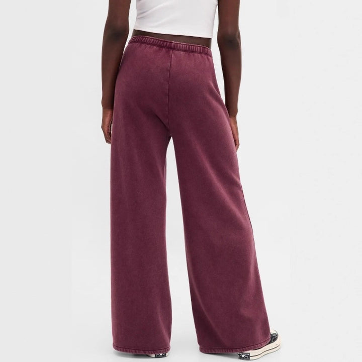 Damen nan zweiteiliges Frottee-Loungewear-Set mit Reißverschluss-Kapuzenjacke und weit geschnittener Jogginghose Drune