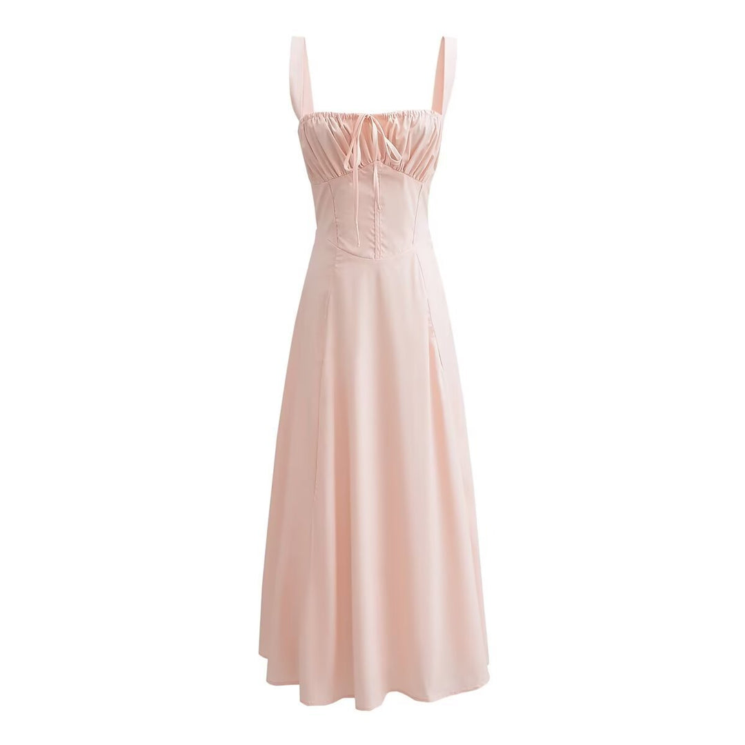 Damen Maxikleid mit gerafftem Oberteil Drune