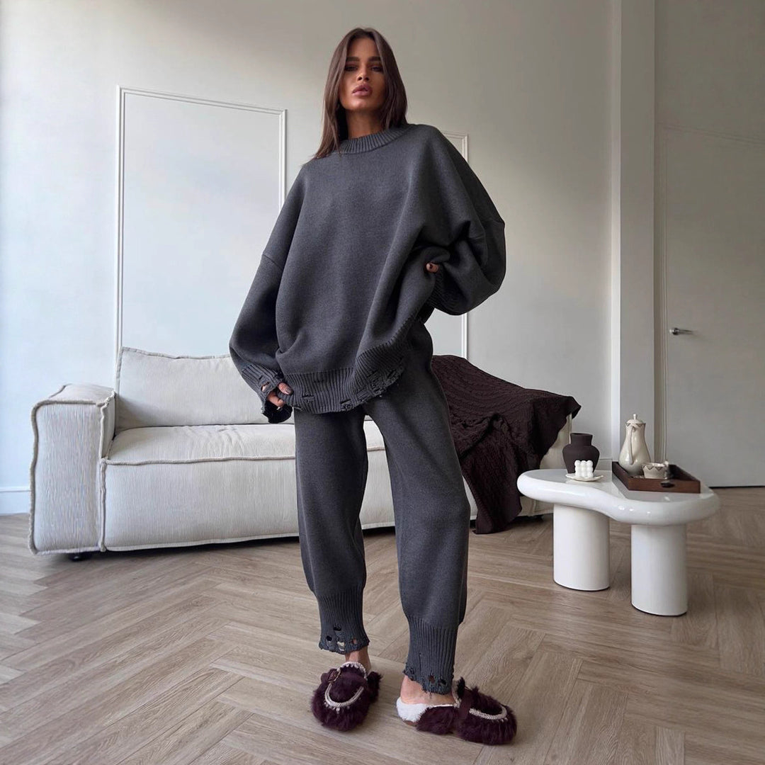 Damen Weites Strickensemble mit raffinierten Details Drune