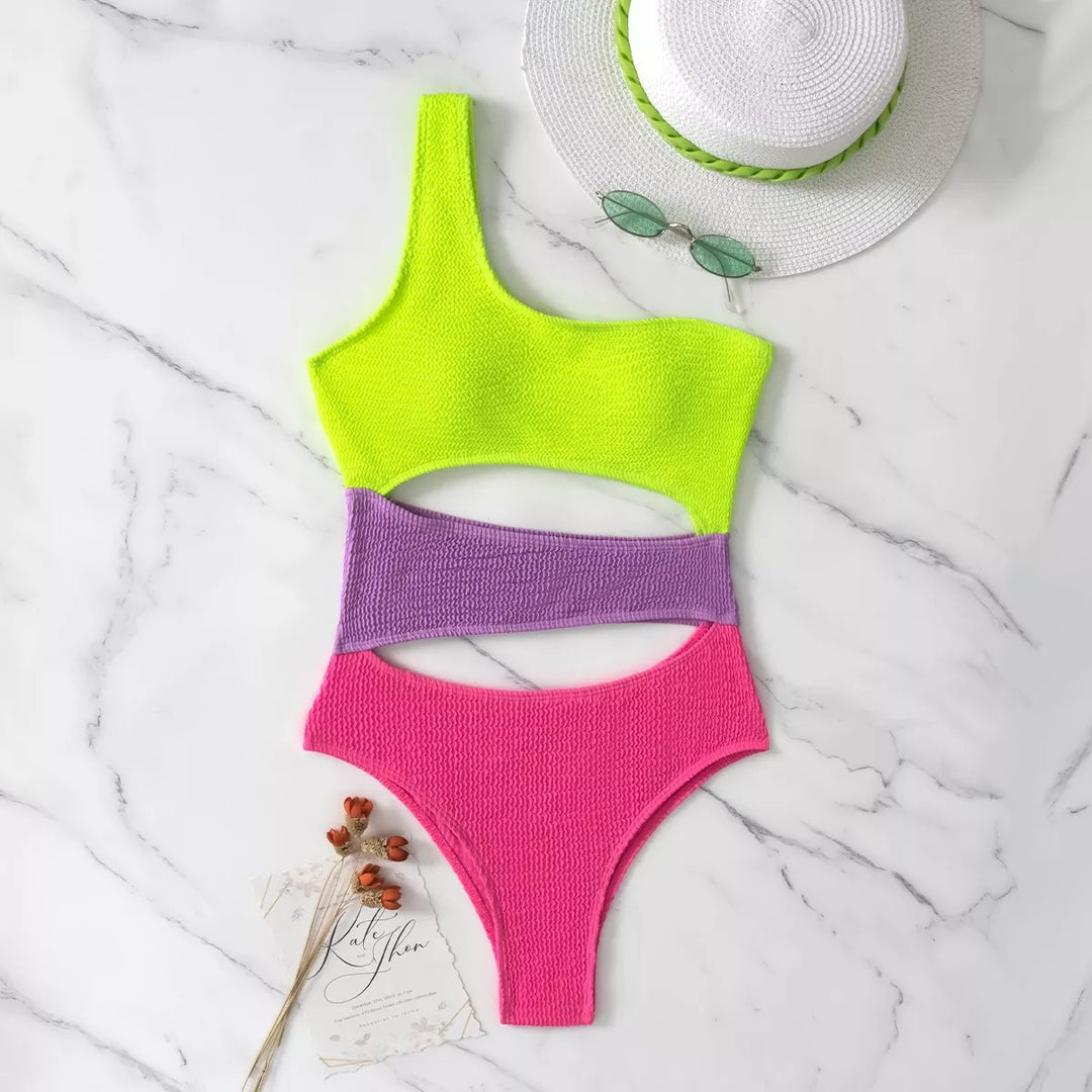 Damen Hochgeschnittener Bikini mit schickem Wickel-Design Drune