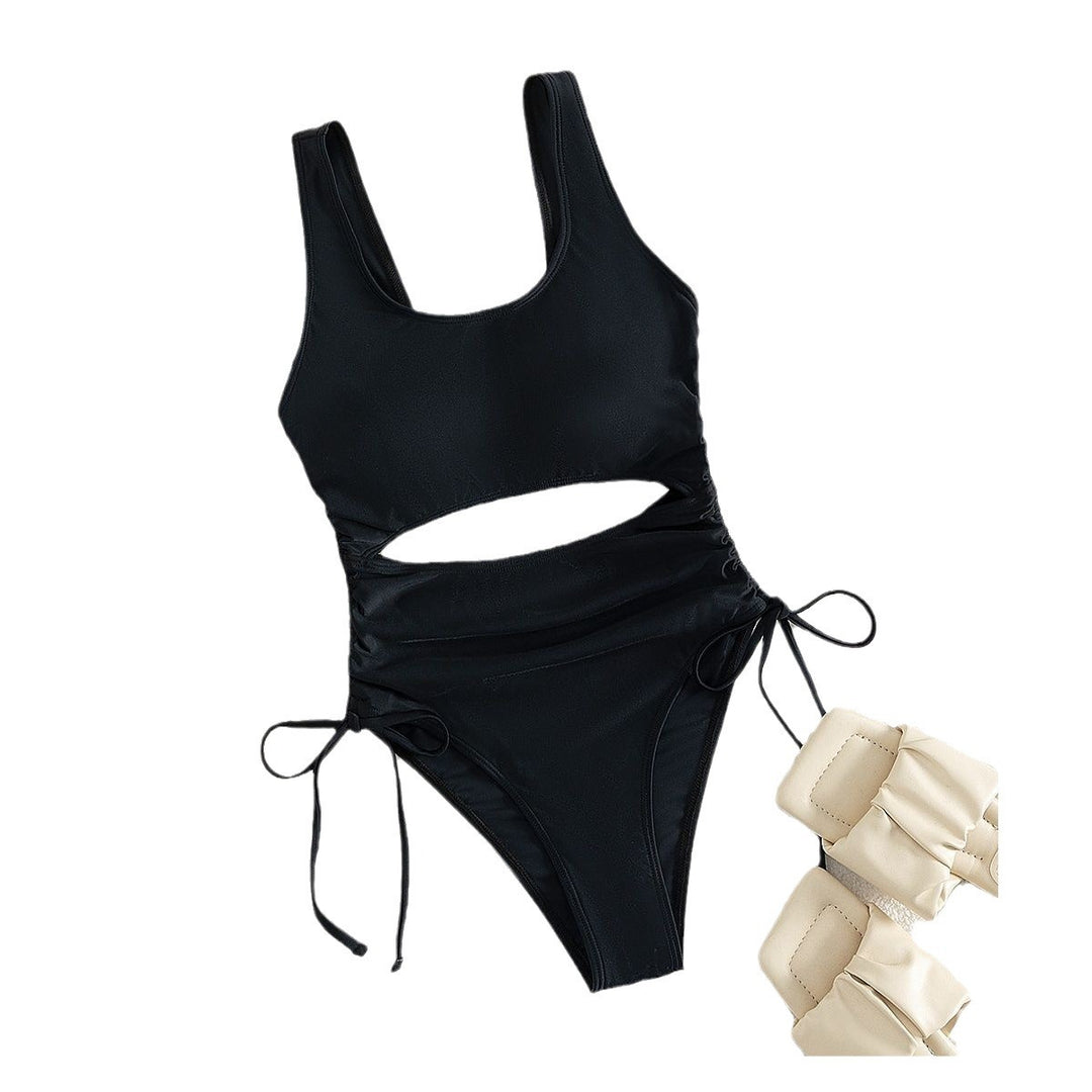 Damen Einteiliger Badeanzug mit raffiniertem Cut-Out und Schnürdetail Drune