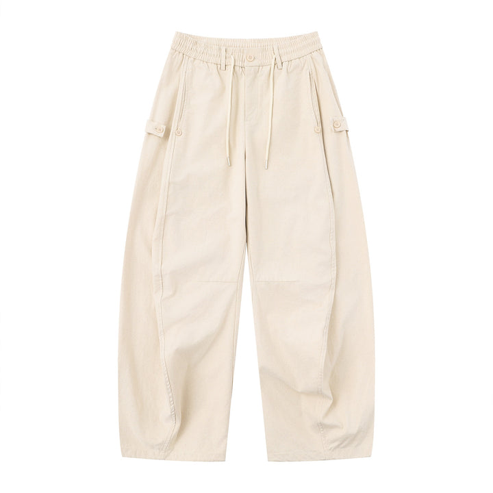 Damen Culotte-Cargohose im Utility-Stil mit elastischem Tunnelzugbund und aufgesetzten Klappentaschen Drune