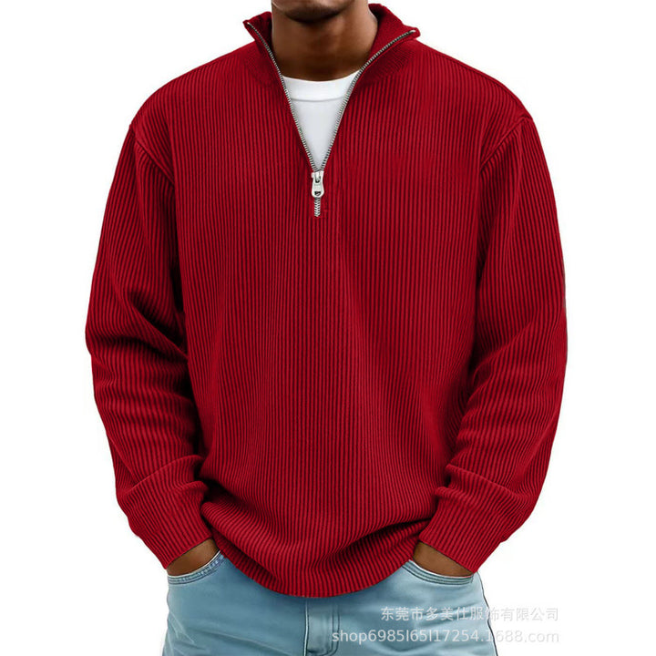 Herren Modischer Sweatpullover mit Reißverschluss Drune