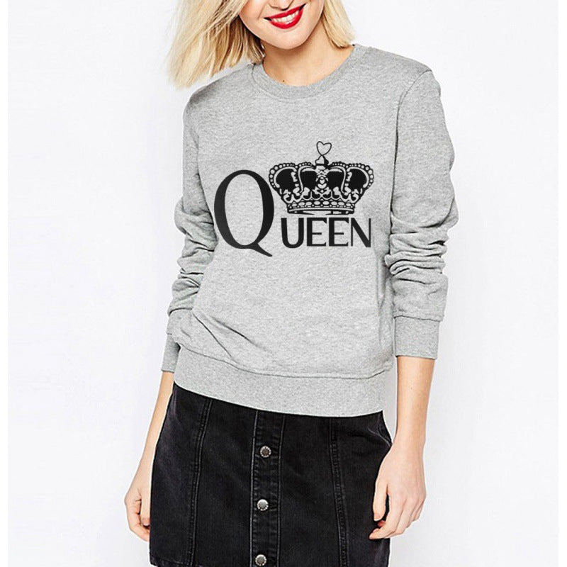 Damen Sweatshirt mit königlichem Aufdruck Drune