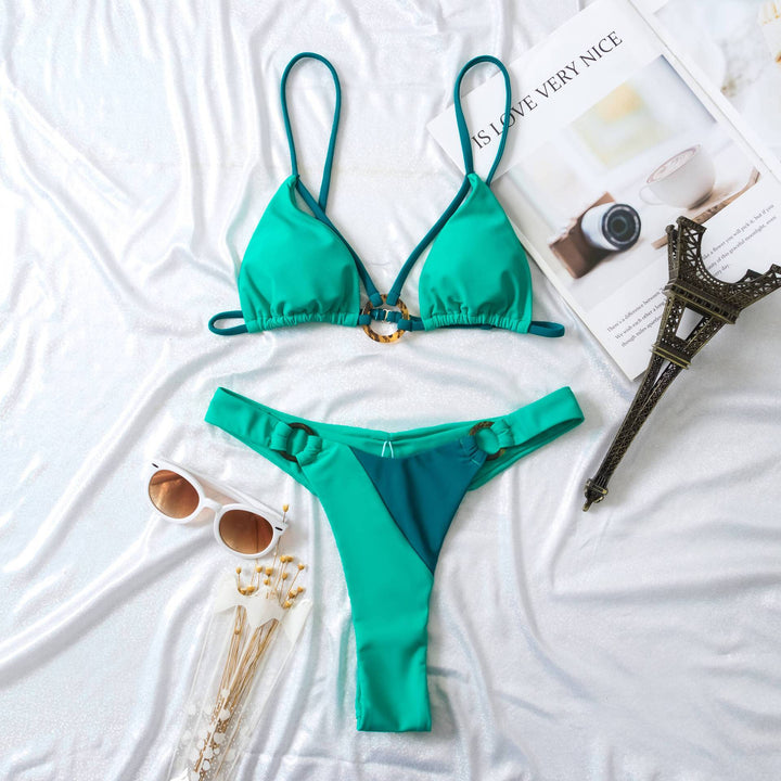 Damen Triangel-Bikini mit modischem Ringdetail Drune