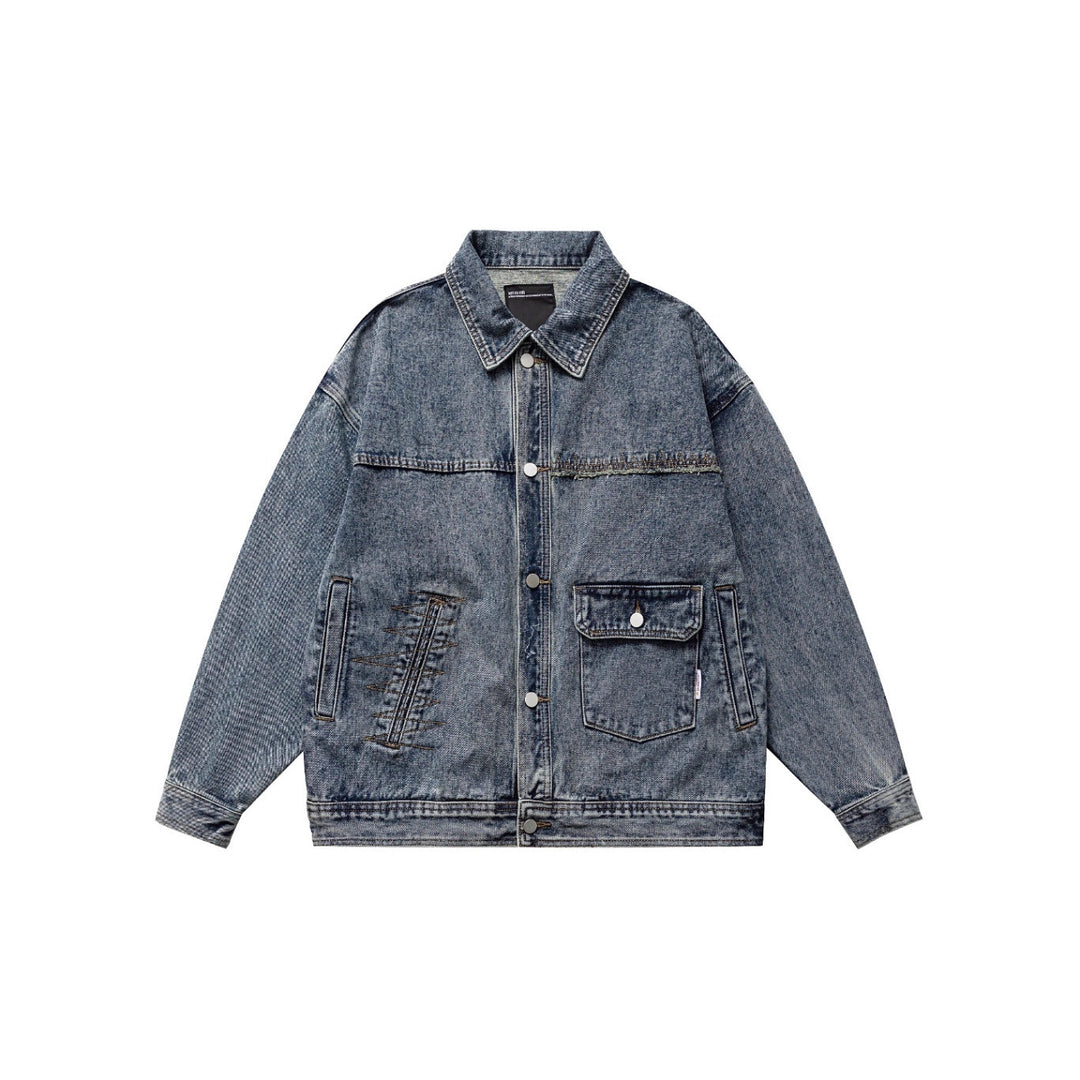 Herren Modische Denim-Jacke Drune