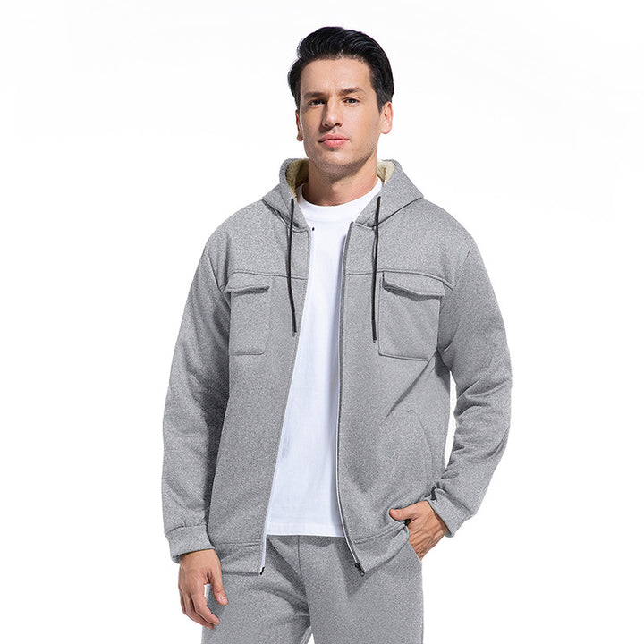 Herren Bequeme Kapuzenjacke Drune