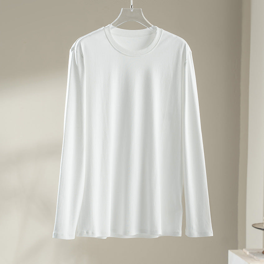 Damen Langärmeliges Rundhals-Longsleeve aus Modal-Mix mit fließender Silhouette Drune