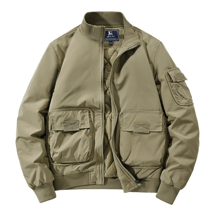Herren Modische Bomberjacke mit zahlreichen Taschen Drune