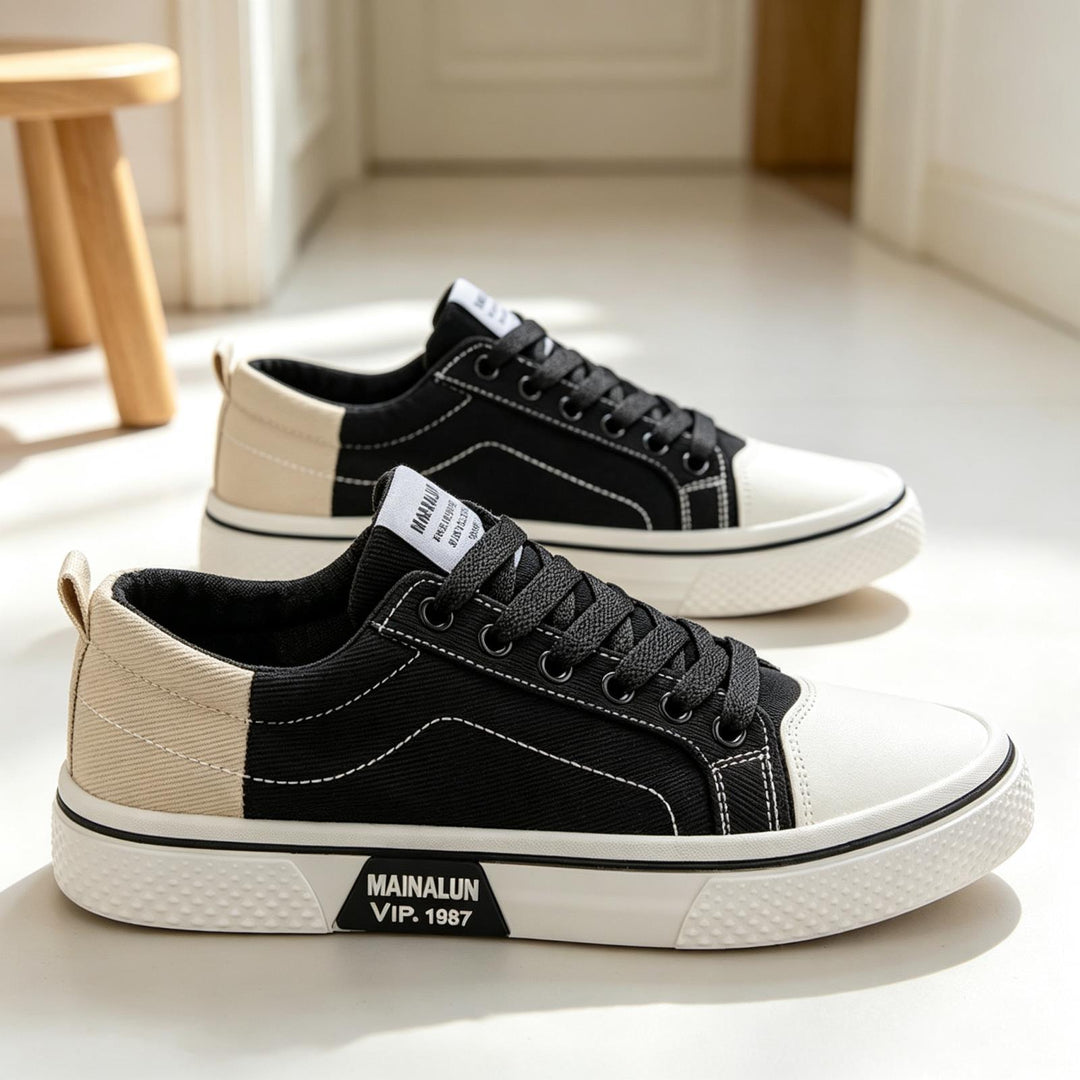 Herren Sportliche Sneakers mit kontrastierenden Einsätzen Drune