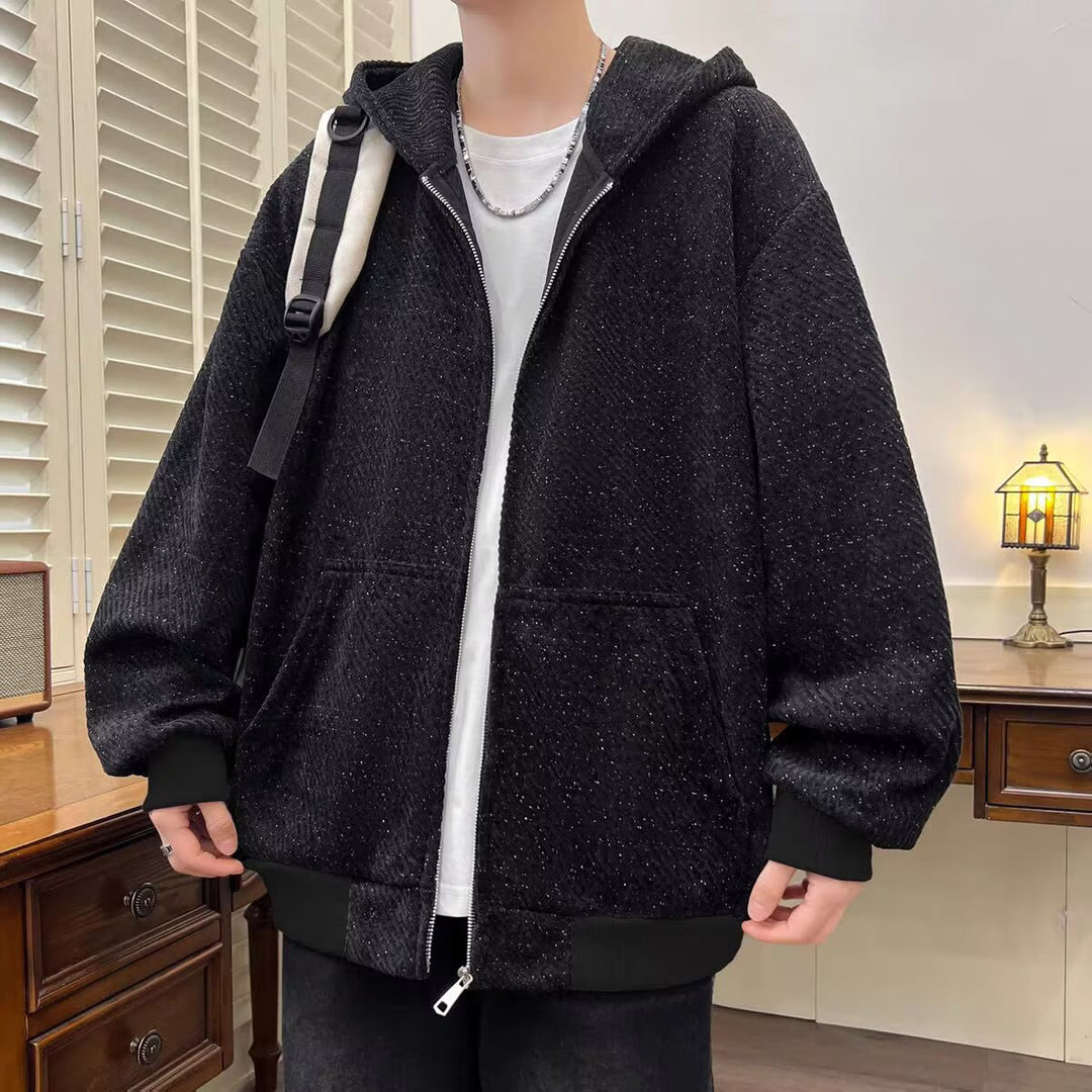 Damen Modische Jacke mit Kapuze und asymmetrischem Schnitt Drune