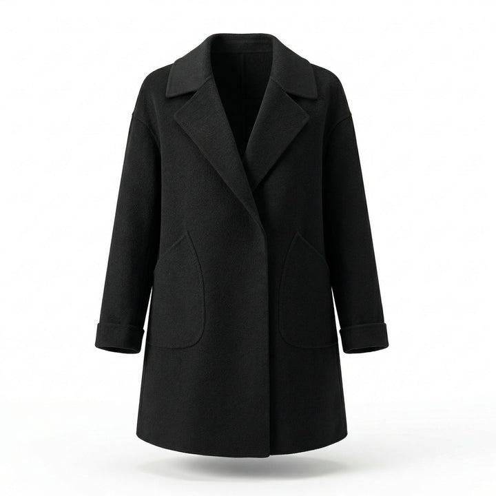 Damen Eleganter Wollmantel mit weit geschnittenem Design Drune