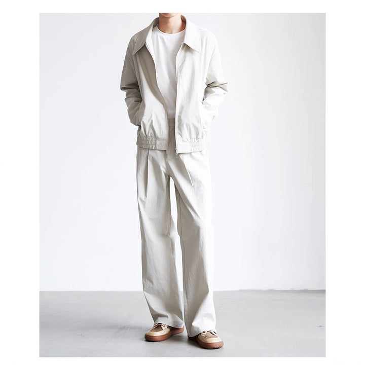 Herren weite hochtaillierte Bundfaltenhose aus Baumwollmix Drune