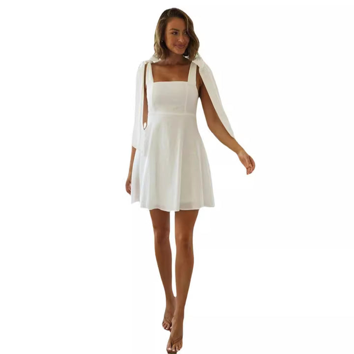 Damen Trägerkleid mit lässigen Schleifendetails Drune