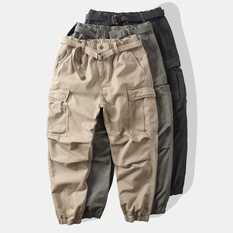 Herren Cargo-Hose mit verstellbarem Bund und praktischen Taschen Drune
