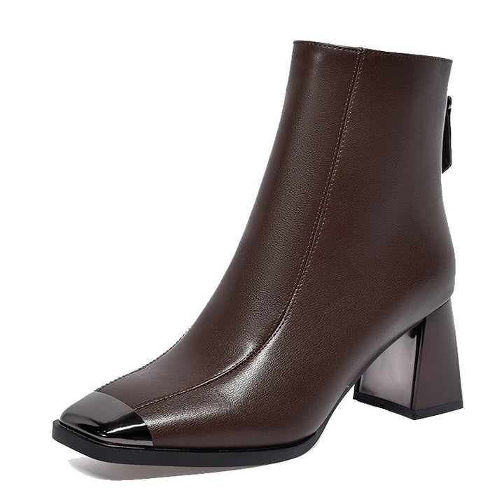 Damen Elegante Ankle Boots mit Hochglanzspitze Drune