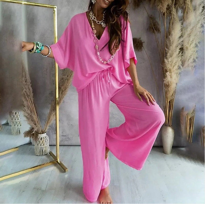 Damen Casual Chic Loungewear Set Drune