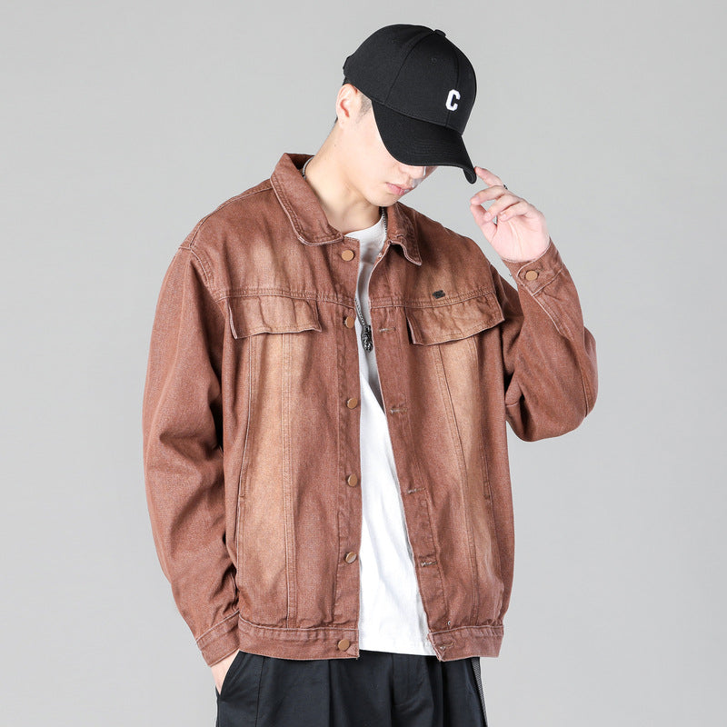 Herren modische Denimjacke mit funktionalen Taschen und lässigem Schnitt Drune