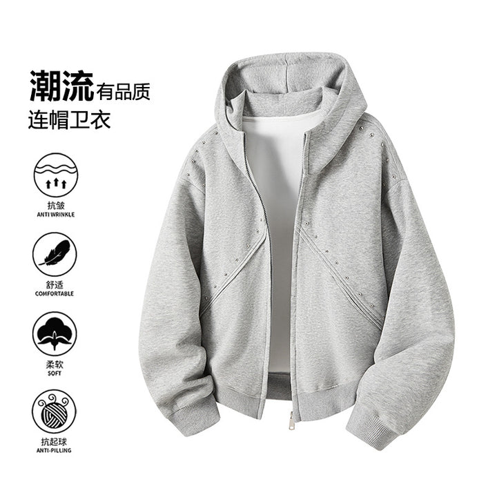 Damen Sportliche Sweatjacke mit Raffungen Drune