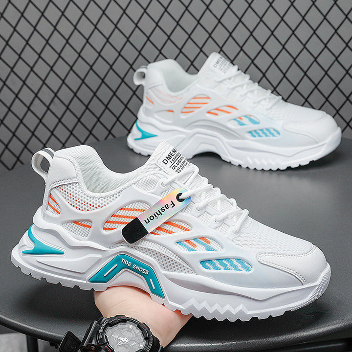 Damen sportliche Sneakers mit atmungsaktiver Netzoberfläche und stoßdämpfender Sohle Drune