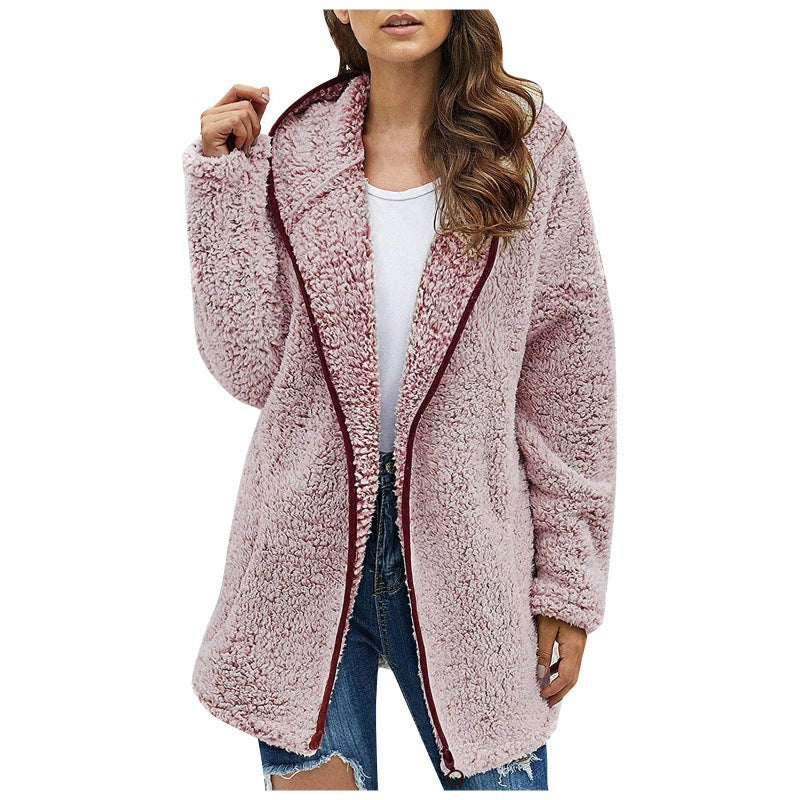 Damen kuschelige Fleecejacke mit weitem Schnitt und hochwertiger Verarbeitung Drune