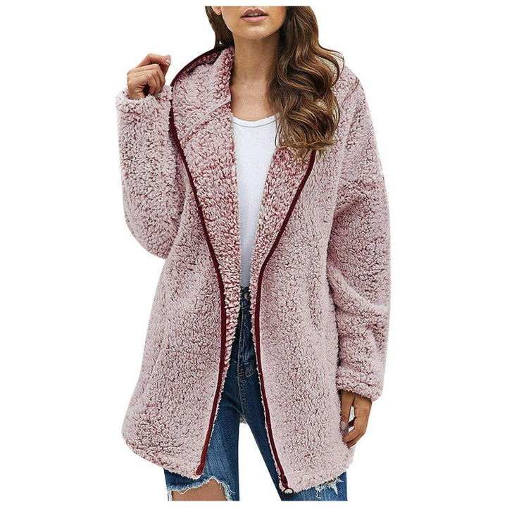 Damen kuschelige Fleecejacke mit weitem Schnitt und hochwertiger Verarbeitung Drune