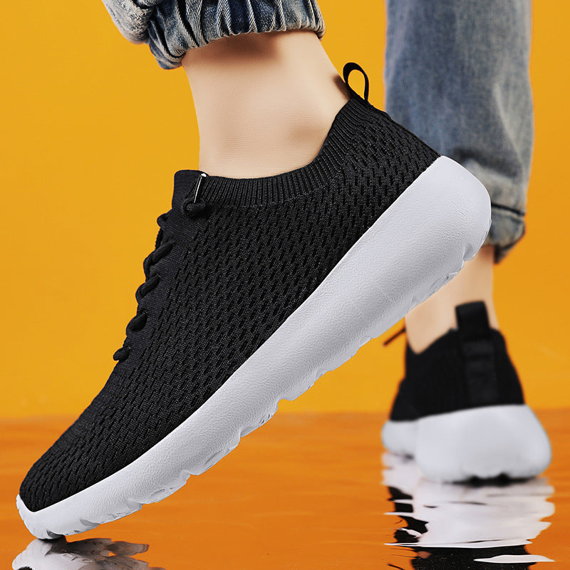 Unisex atmungsaktive Strick‑Slip-On Sneaker mit elastischem Schaft, Zuglasche und gedämpfter Leichtsohle Drune