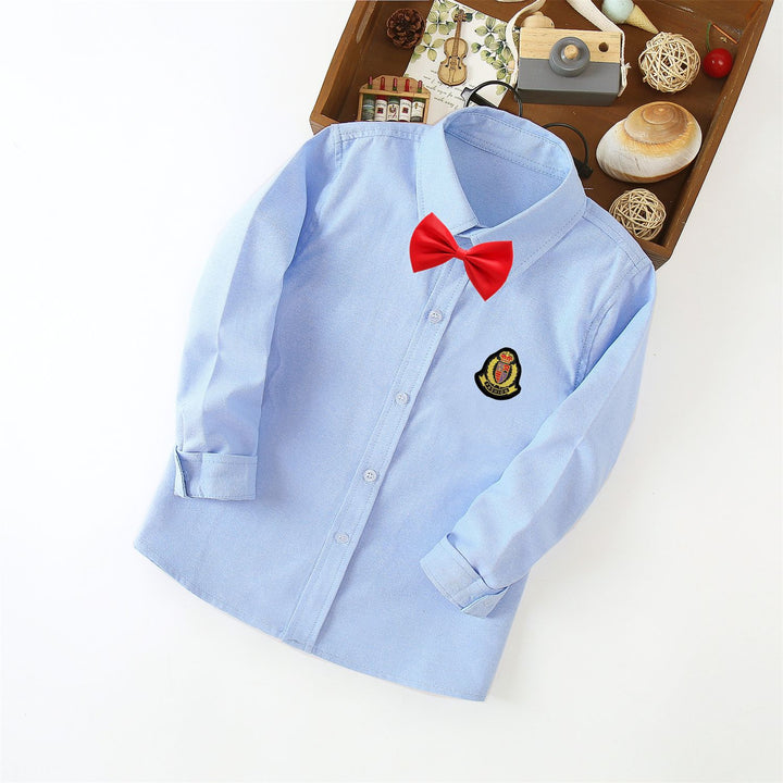 Damen klassisches Langarmhemd mit Wappen Drune