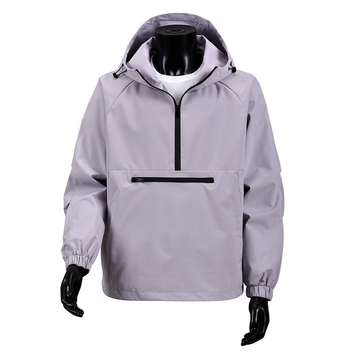 Herren Praktische Windjacke mit Kapuze und Reißverschlusstaschen Drune
