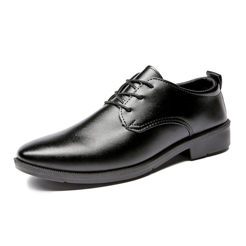 Herren Elegante Glatte Leder Schnürschuhe Drune