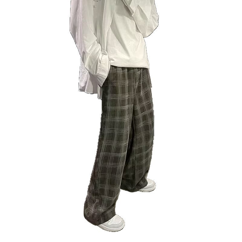 Damen Weit geschnittene Karohose Drune