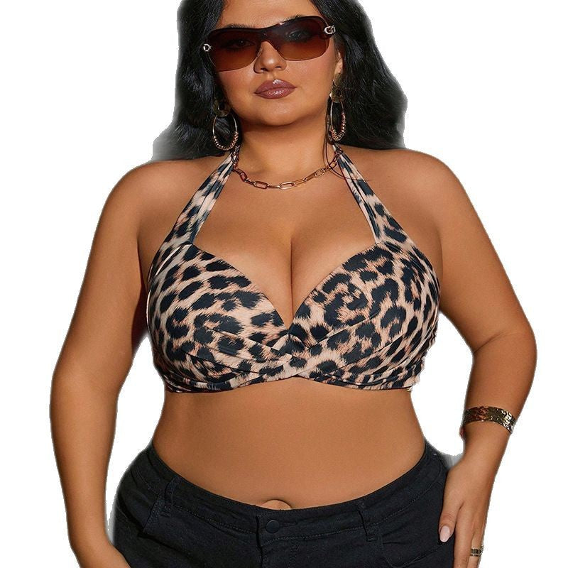 Damen Bikini-Set mit tierischem Muster und hoch tailliertem Höschen Drune