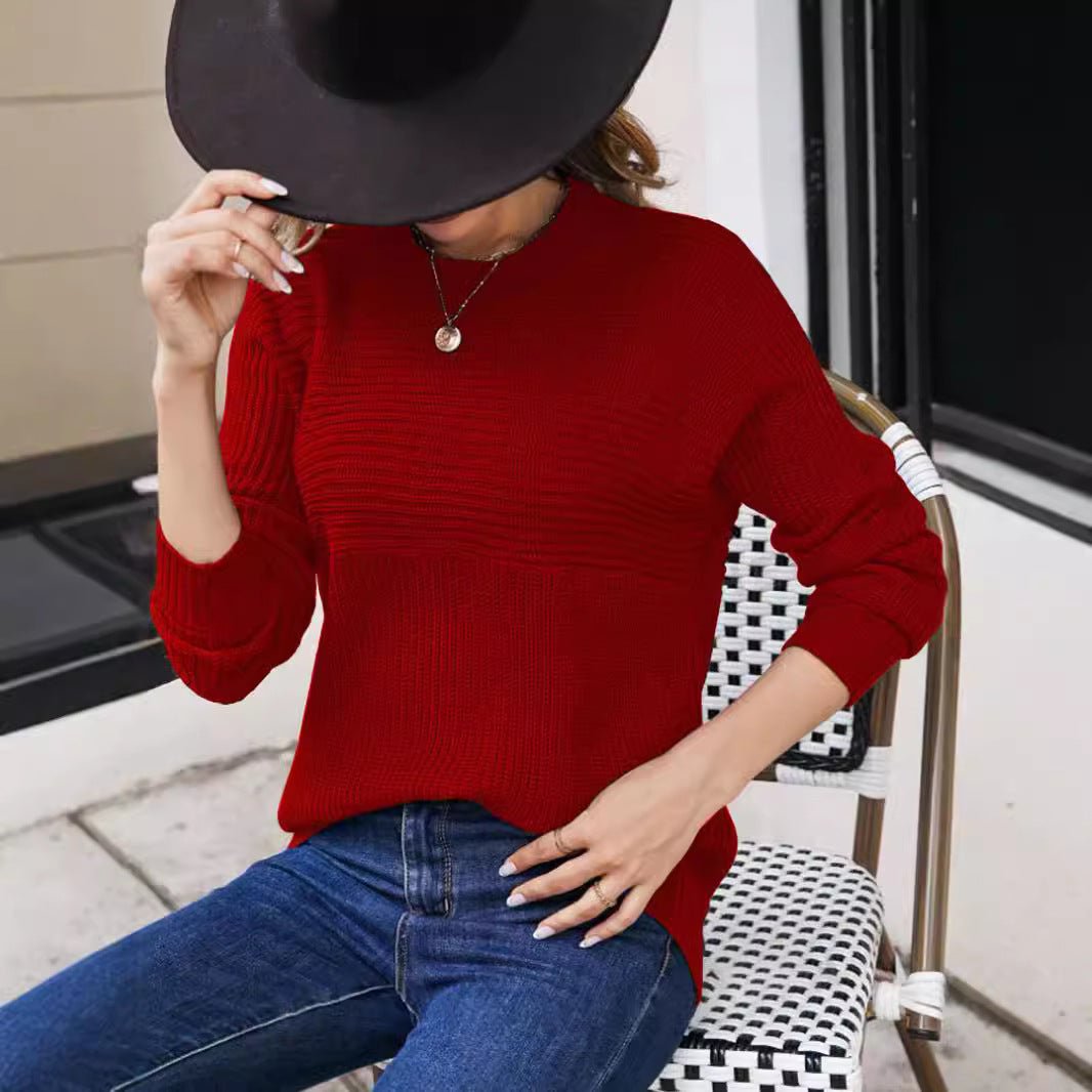 Damen Grobstrick Pullover mit lässigem Schnitt und atmungsaktiver Textur Drune