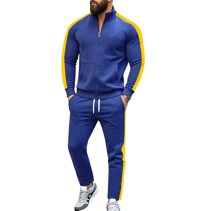 Herren Sportlicher Trainingsanzug mit modernem Stehkragen und praktischen Taschen Drune
