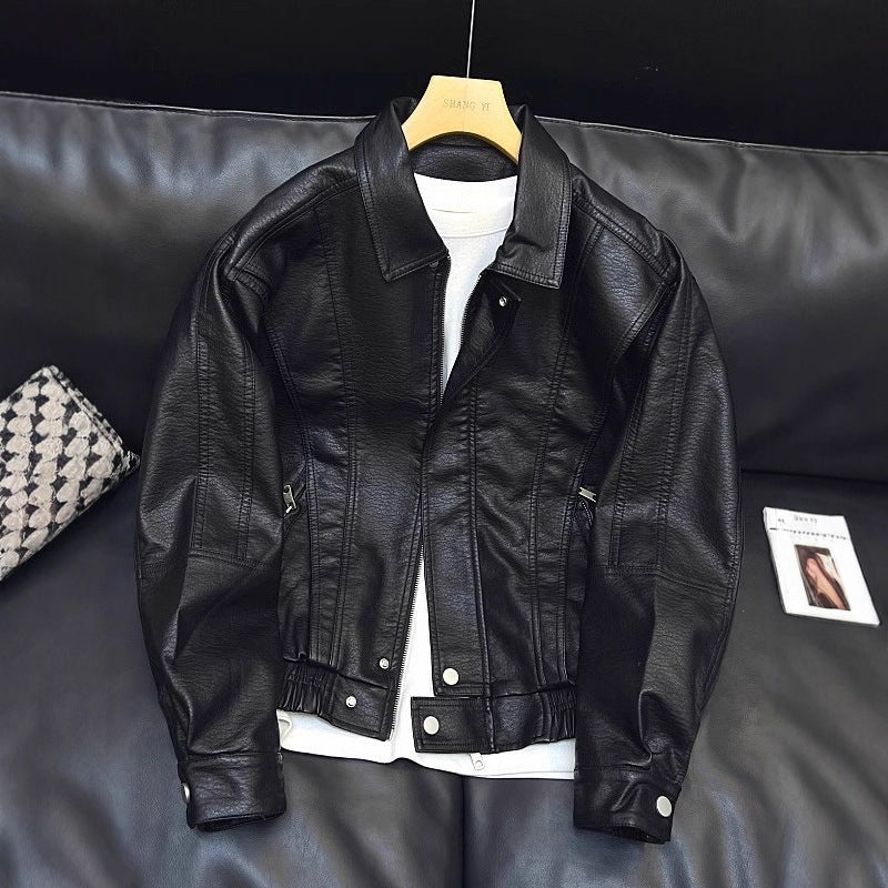 Damen Modische Lederjacke Drune