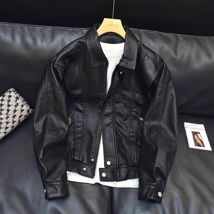 Damen Modische Lederjacke Drune