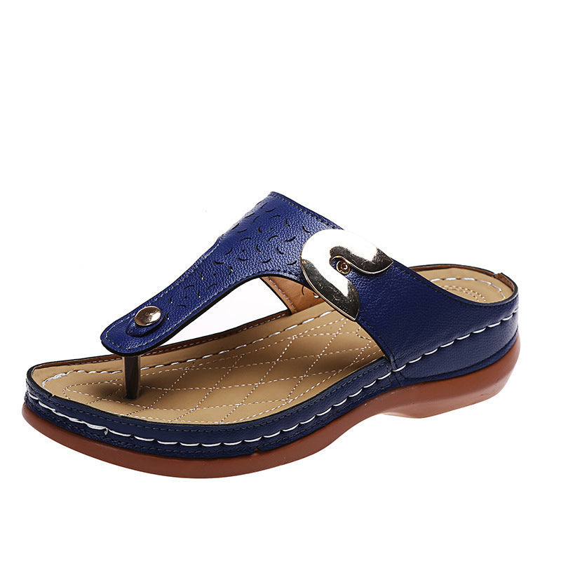Damen Komfortable Zehentrenner-Sandalen mit modischem Riemen-Design Drune