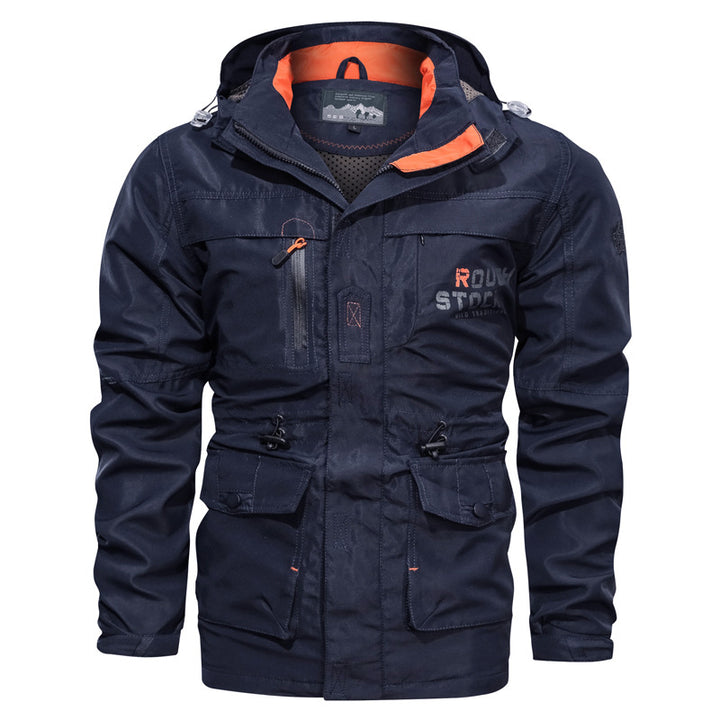 Herren nan wasserfeste und winddichte Outdoorparka mit abnehmbarer Kapuze Drune