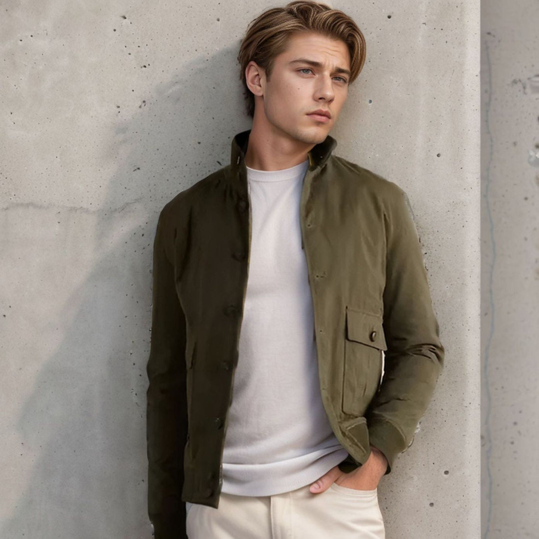 Herren modische Wildlederjacke mit strukturiertem Design Drune