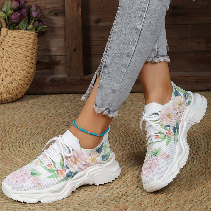 Drune | Lässige Turnschuhe Mit Blumendruck