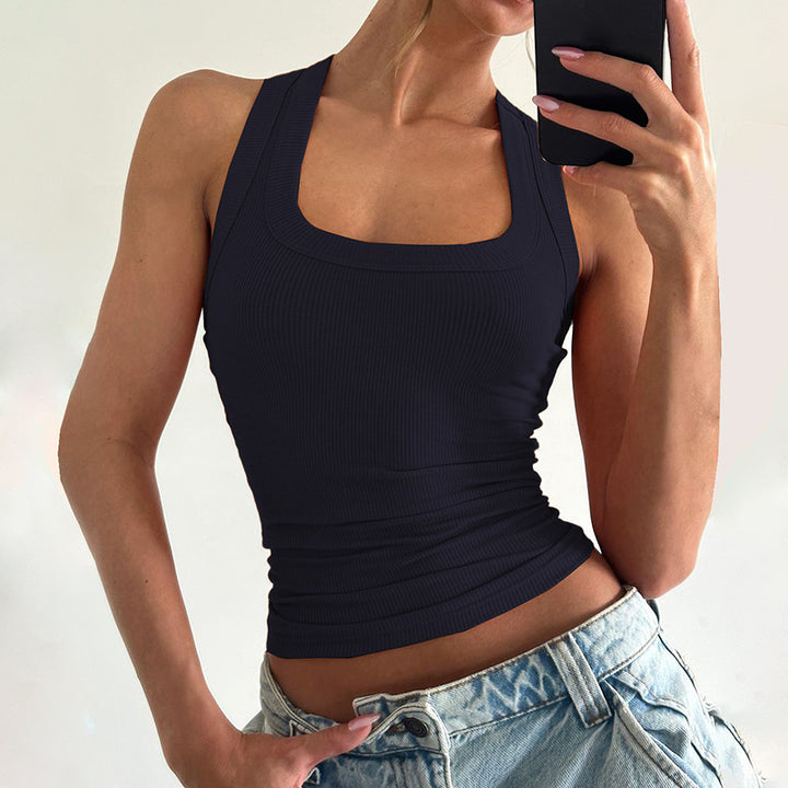 Damen Sportliches Crop-Top Drune