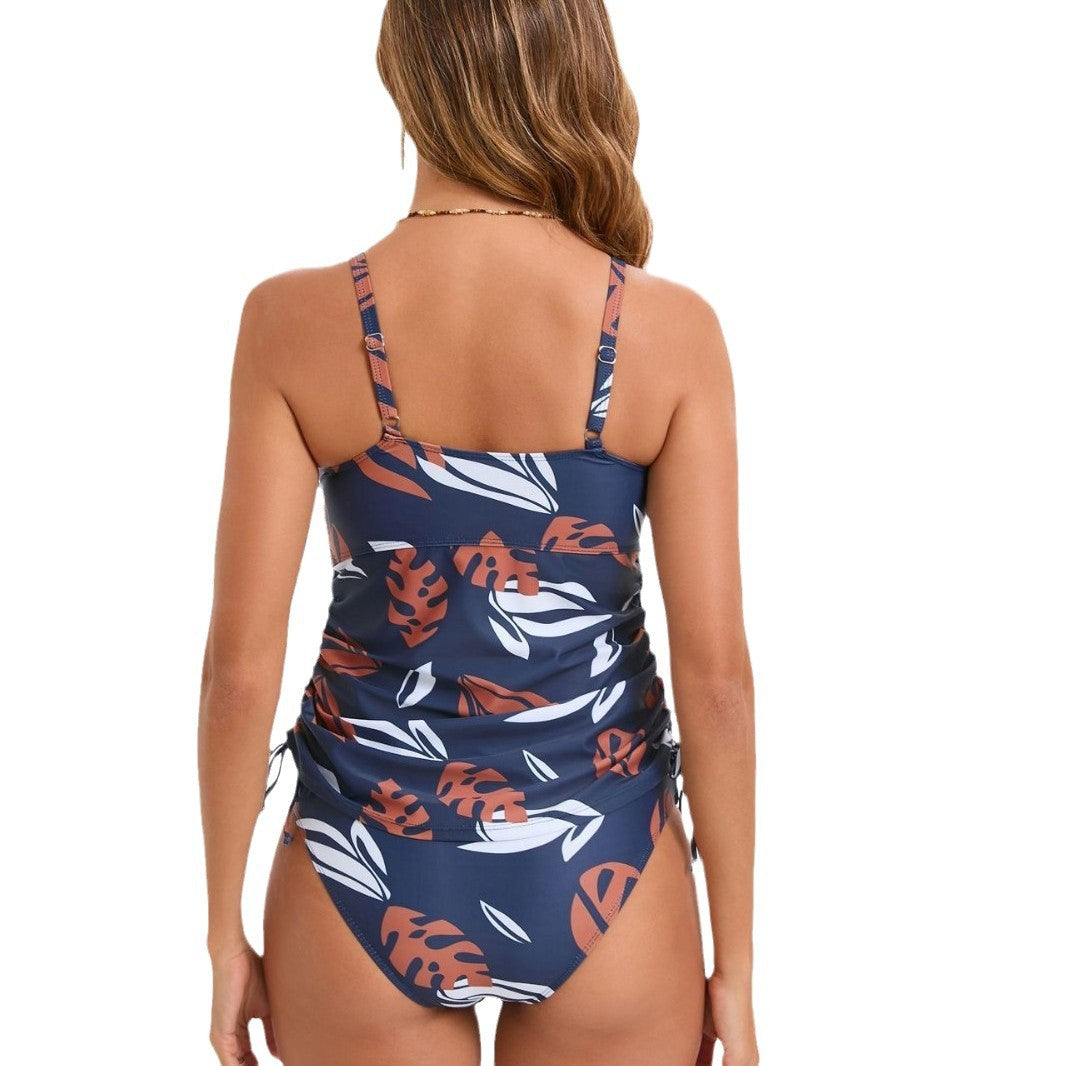 Damen Eleganter Badeanzug mit variablen Raffung Drune
