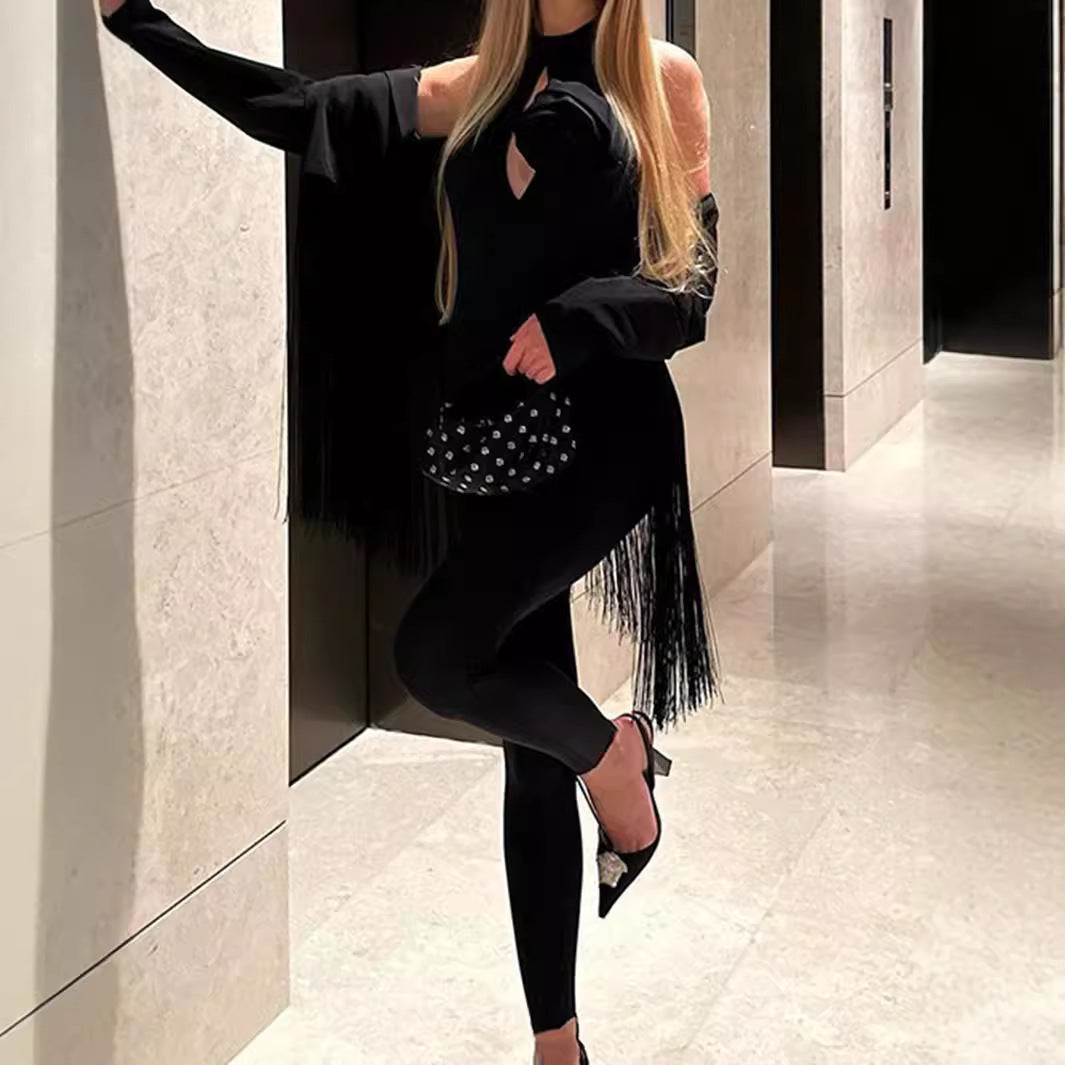 Damen Jumpsuit mit Dekolleté und floralem Akzent Drune