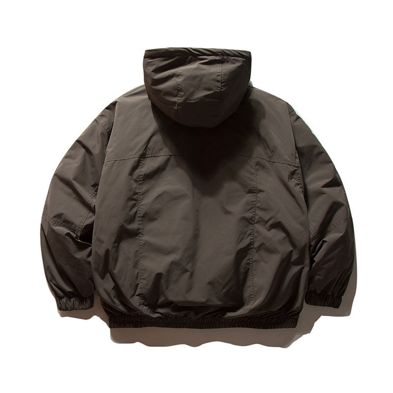 Herren Leichte wind- und wasserabweisende Kapuzenjacke im Boxy‑Oversize‑Cut mit Elastikbündchen Drune
