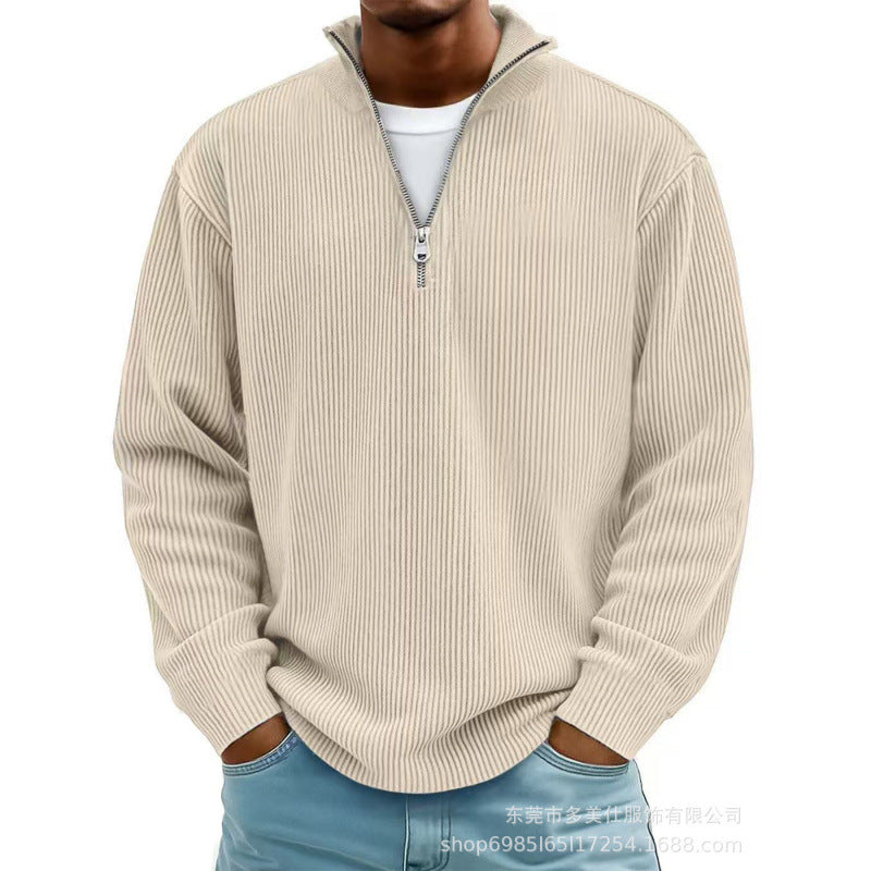 Herren Modischer Sweatpullover mit Reißverschluss Drune