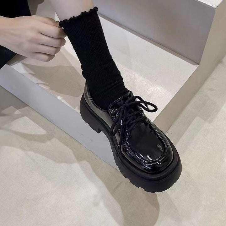 Damen Komfortable Schnürschuhe mit dicker Laufsohle und strapazierfähigem Obermaterial Drune